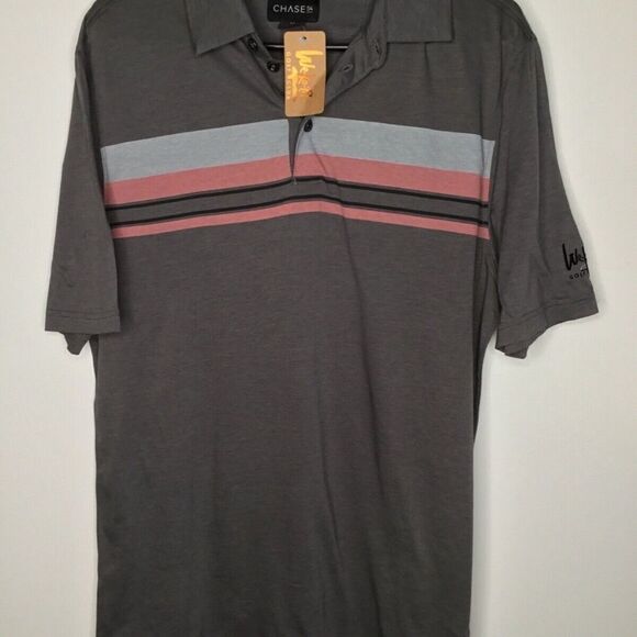 NWT Chase 54 Men’s Gray Short Sleeve Golf Polo Shirt Size M - Picture 9 of 11
